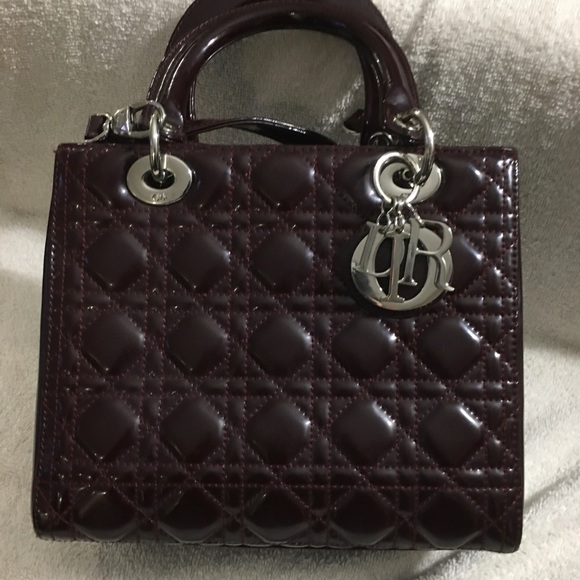 Vintage Red Patent Large Lady Dior Shopping Tote - Picture 1 of 5